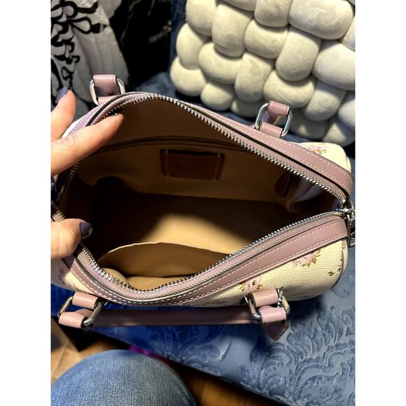 Coach Rowan Lavender Purple Floral Crossbody Handbag NWOT - Picture 7 of 8